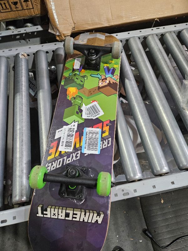 Photo 3 of **STOCK IMAGE FOR REFERENCE** Minecraft 31 inch Skateboard, 9-ply Maple Deck