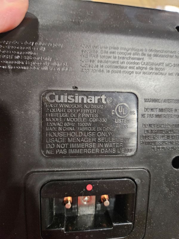 Photo 3 of Cuisinart CDF-130 Deep Fryer, 2 Quart, Stainless Steel