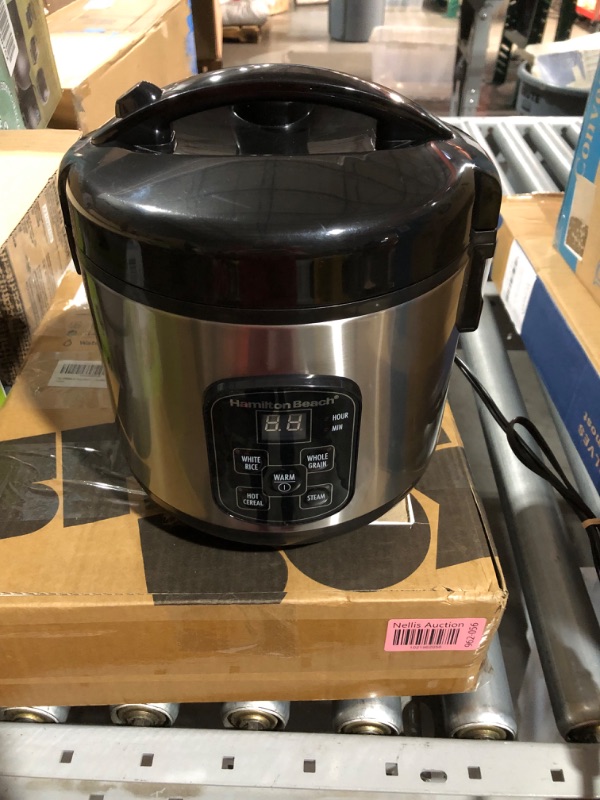 Photo 2 of Hamilton Beach Digital Programmable Rice Cooker (37518) 8 Cups Cooked (4 Uncooked)