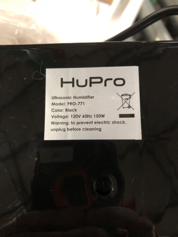 Photo 1 of HuPro PRO-771 Top Fill Large Humidifier 6L Black
