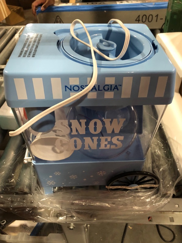 Photo 2 of **NON-FUNCTIONING** Nostalgia Snow Cone Maker Blue