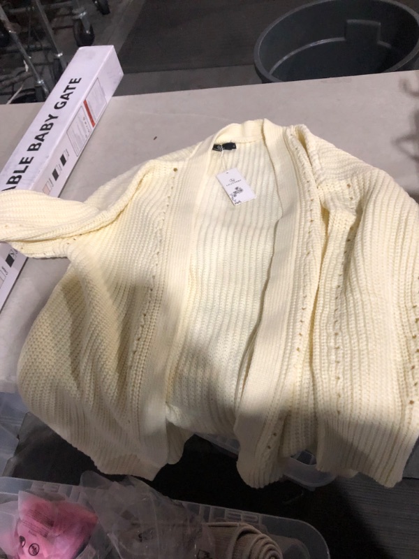 Photo 4 of [STOCK PHOTO FOR REFERENCE]
LILLUSORY Women's Cardigan 2023 Open Front Oversized Button Lightweight Sweaters V Neck Loose Cardigans Knit Outwear X-Large Apricot