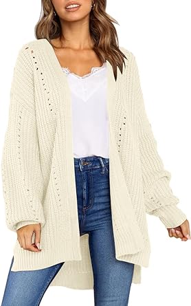 Photo 1 of LILLUSORY Womens Open Front Cardigan Sweater L Apricot