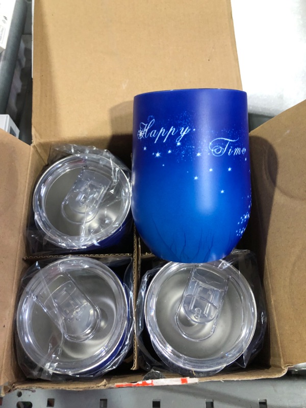 Photo 2 of **READ NOTES**Fungun 4 Pack Stemless Wine Tumbler