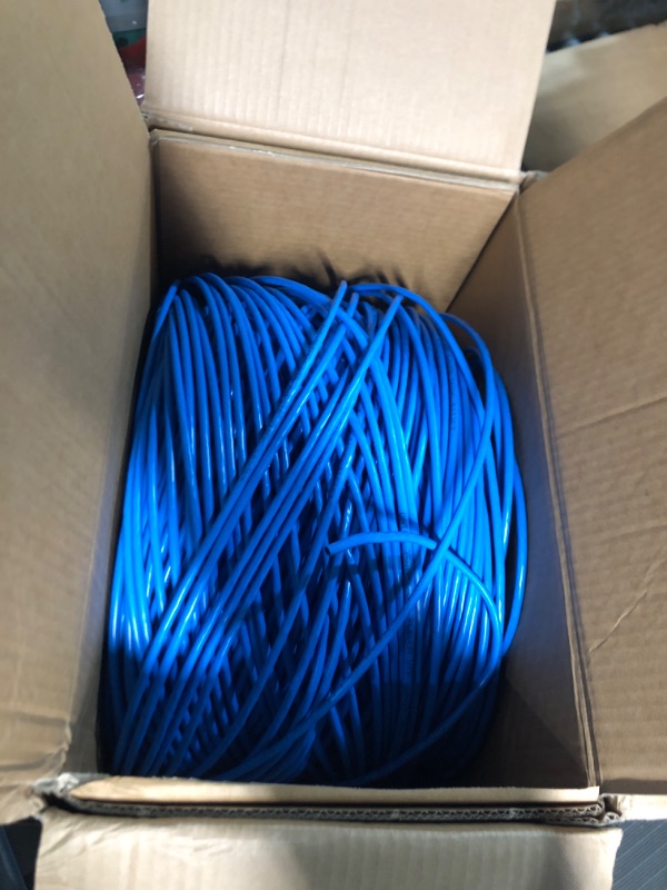 Photo 2 of CAT5e Plenum (CMP) Cable, 1000FT | 24AWG 4Pair, 350MHz Solid Network Cable 