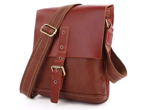 Photo 1 of Red-Brown Urban Chic Tablet Messenger Bag 