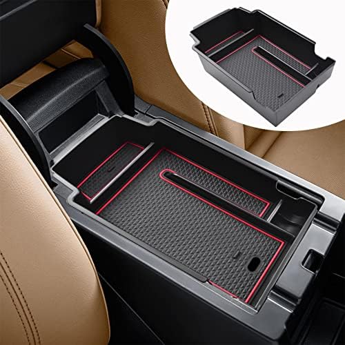 Photo 1 of  Center Console Organizer Tray Accessories, ABS Materials Secondary Storage Box Insert Coin Holder Armrest Console Tray