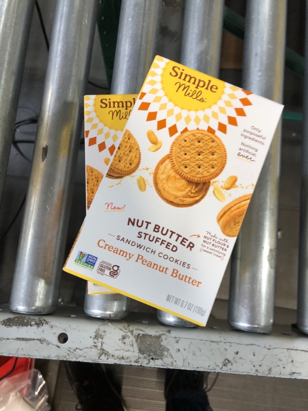 Photo 3 of Simple Mills Creamy Peanut Butter Sandwich Cookies - Gluten Free, Vegan, Healthy Snacks, 6.7 Ounce (Pack of 1) Creamy Peanut Butter 6.7 Ounce (Pack of 2)