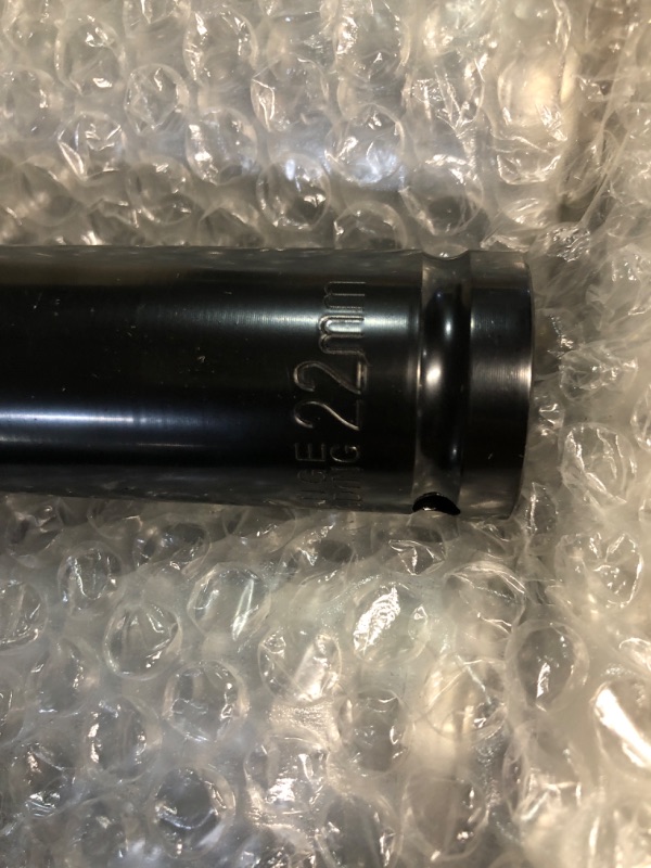 Photo 2 of 1/2 Inch Drive by 22mm Deep Impact Socket, Heat-Treated CR-V Steel 8 Inch Length, 6-Point Metric Sizes