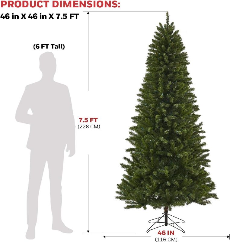 Photo 3 of (READ FULL POST) 7.5 FT Pre-lit Artificial Pop-Up Pre-lit Christmas Tree with 400 PCS 9-Mode RGBW Lights, Full Prelighted Xmas Tree with 1020 Branch Tips