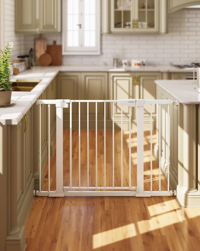 Photo 1 of Cumbor 29.7-46" Baby Gate for Stairs, Mom's Choice Awards Winner-Auto Close Dog Gate