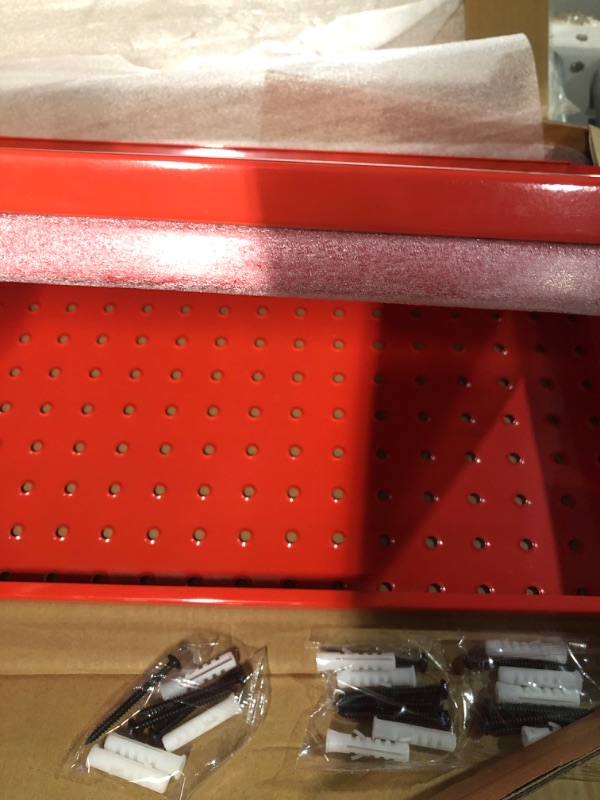 Photo 3 of **STOCK PHOTO REFERENCE ONLY***
TORACK 3Pcs Metal Pegboard Panels-RED