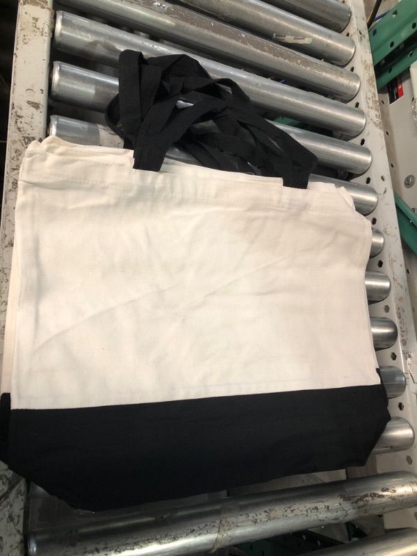 Photo 1 of  Large Canvas Tote Bags Reusable Grocery Cloth Bags Plain 2pk