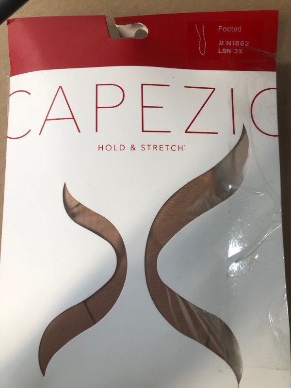 Photo 3 of Capezio Women's Hold & Stretch Plus Footed Tights 3X Light Suntan