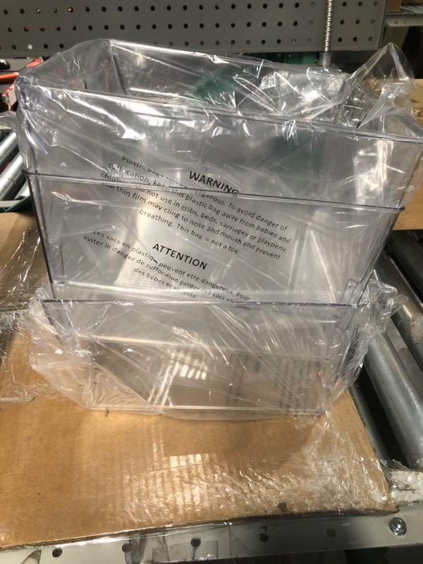 Photo 2 of **READ NOTES***
ClearSpace Clear Plastic Storage Bins – XL 4 Pack 