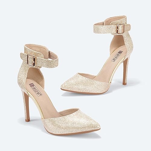 Photo 1 of IDIFU Women's IN4 Pedazo High Block Heels Pumps Pointed Closed Toe Ankle Strap