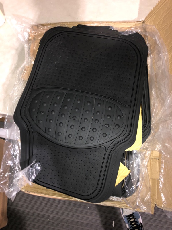 Photo 3 of (READ FULL POST) FH Group Car Floor Mats - Heavy-Duty Rubber Floor Mats for Cars, Universal Fit Full Set, Trimmable Automotive Floor Mats, ClimaProof Floor Mats For Most Sedan, SUV, Truck Floor Mats Beige