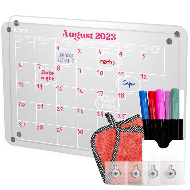 Photo 1 of Active Distributions Acrylic Magnetic Calendar Set - Dry Erase Board 