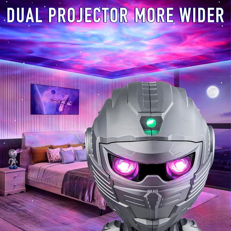 Photo 2 of (READ FULL POST) GZOKMOG Galaxy Projector Star Projector Night Light, Galaxy Light Projector-2024 Upgrade, Nebula Projector Lamp for Bedroom with Timer & Remote, Gifts for Boys Kids Adults, Cool Space Decor Silver