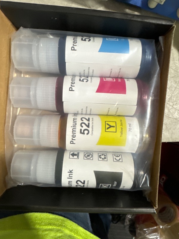 Photo 2 of 522 Ink Refill Bottle - Replacement for Epson 522 Ink Refill Bottles Compatible for EcoTank ET-2720, ET-2800, ET-2803, ET-2710, ET-4700 ET-4800 Printer (Not Sublimation Ink)