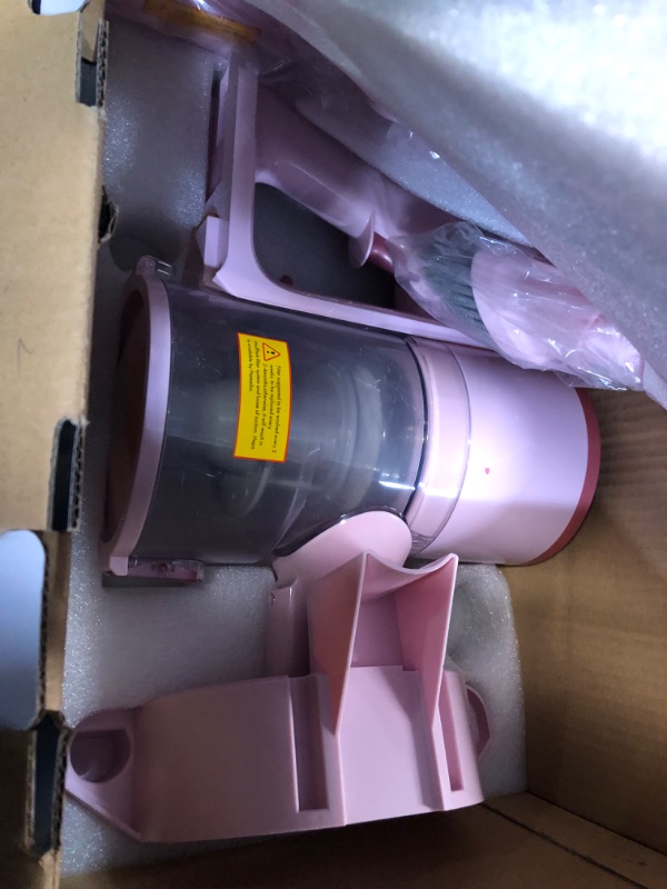 Photo 1 of Homeika Cordless Stick Vacuum Cleaner, 20Kpa Powerful Suction Vacuum Cleaner with LED Display, 30 Min Runtime Detachable Battery, 1.5L Dust Cup, for Carpet and Hard Floor Pet Hair (Pink)