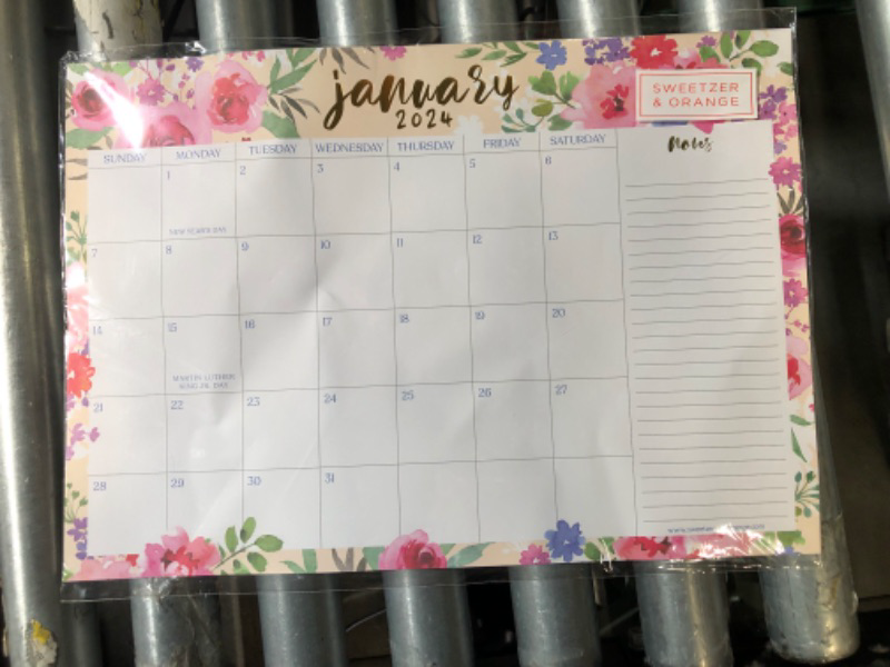 Photo 2 of S&O Watercolor Floral Large Desk Calendar from January 2024 to June 2025 - Tear-Away Table Calendar 2024-2025 - Desktop Calendar 2024-2025 - Academic Desk Calendar 2024-2025 - Desk Calendar Large