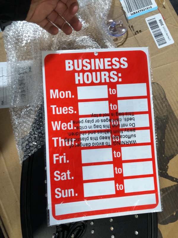 Photo 1 of Ultima LED Neon Open Sign for Business: Lighted Sign Open with Flashing Mode – Indoor Electric Light up Oval Sign for Stores (19 x 10 in) Includes Business Hours and Open & Closed Signs Model 3 19 x 10 in