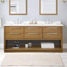 Photo 1 of Origin 21 Beecham 72-in Almond Toffee Undermount Double Sink Bathroom Vanity with White Engineered Stone Top