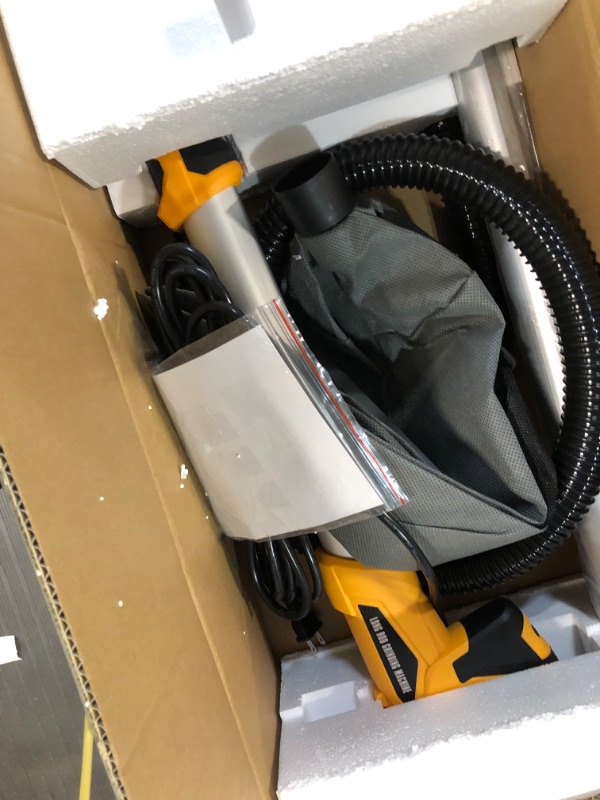View 6 of Drywall Sander, Electric Drywall Sander 1390W 8.5A Variable Speed 900-2600RPM Wall Sander, Vacuum Function, With LED Light, Retractable Handle, Anti-Dust Hose, 12pcs Sanding Discs For Ceiling And wall