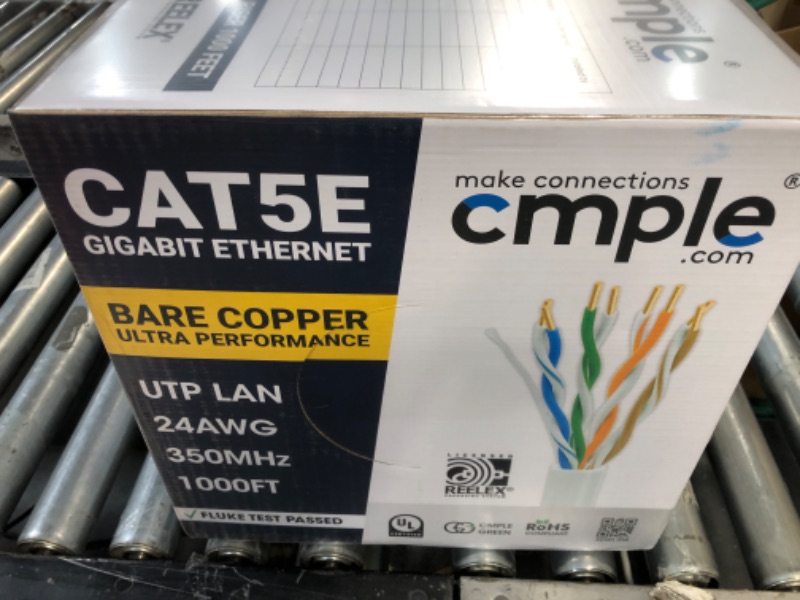 Photo 3 of Cmple - Cat5e Ethernet Cable 1000ft Gigabit Network Cat 5e