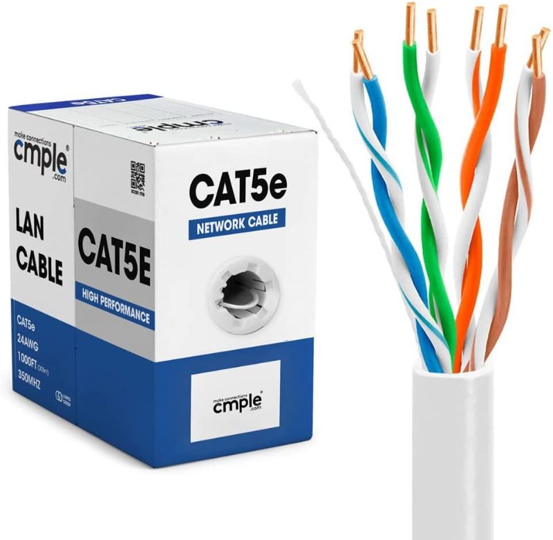 Photo 1 of Cmple - Cat5e Ethernet Cable 1000ft Gigabit Network Cat 5e