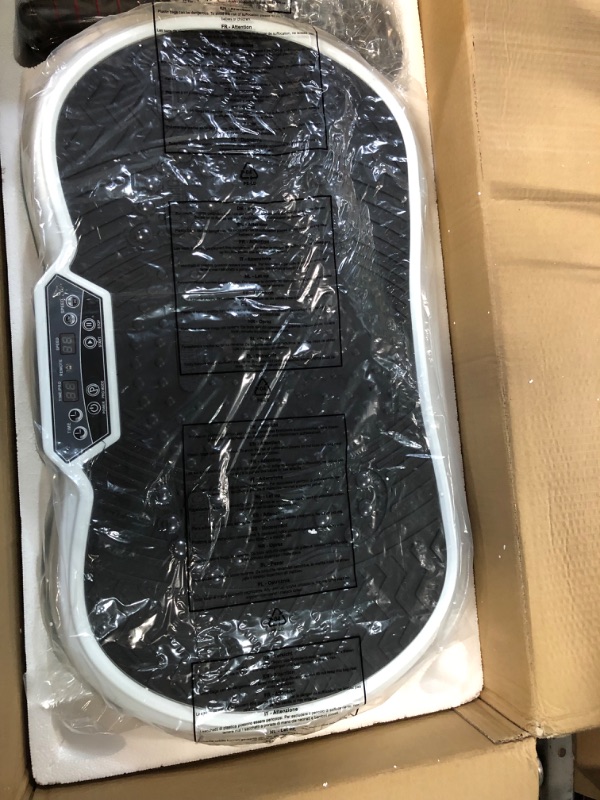 Photo 1 of Bigzzia Vibration Plate Exercise Machine 10 Modes Whole Body Workout Vibration Fitness Platform w/ Loop Bands Jump Rope Bluetooth Speaker Home Training Equipment for Weight Loss & Toning white