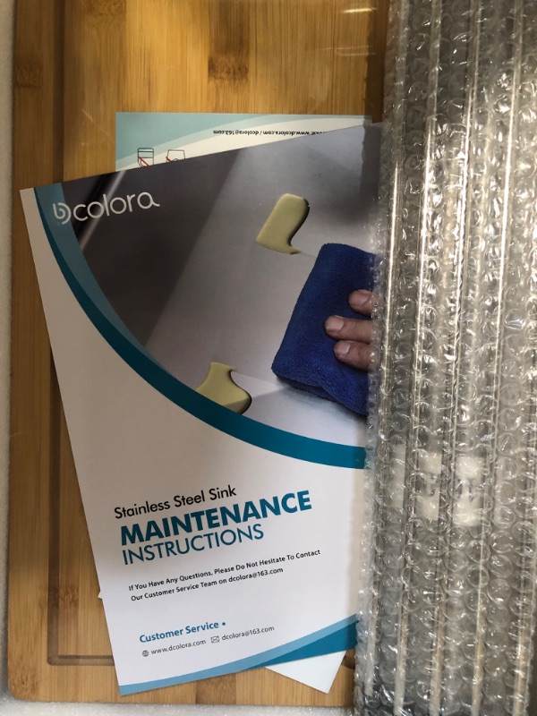 Photo 1 of Dcolora 33x22 Drop In Kitchen Sink Upgrade Gradient Ledge Workstation 16 Gauge Stainless Steel Large Topmount Deep Single Bowl Sinks, 33"x22"x10", Round Corner, DC-T7754