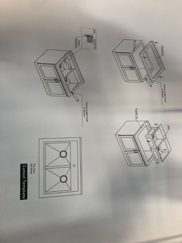 Photo 1 of Dcolora 33x22 Drop In Kitchen Sink Upgrade Gradient Ledge Workstation 16 Gauge Stainless Steel Large Topmount Deep Single Bowl Sinks, 33"x22"x10", Round Corner, DC-T7754