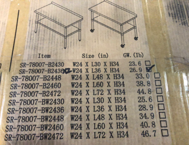 Photo 5 of  Stainless Steel Table for Prep & Work 24x36