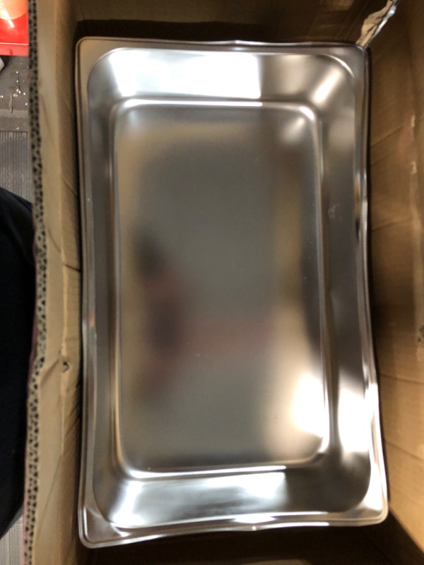 Photo 4 of **DAMAGE**
Winco Anti-Jamming Steam Pan, Full-Size x 4-Inch,Stainless Steel,Medium 4" Deep Steam Pan, Full-Size