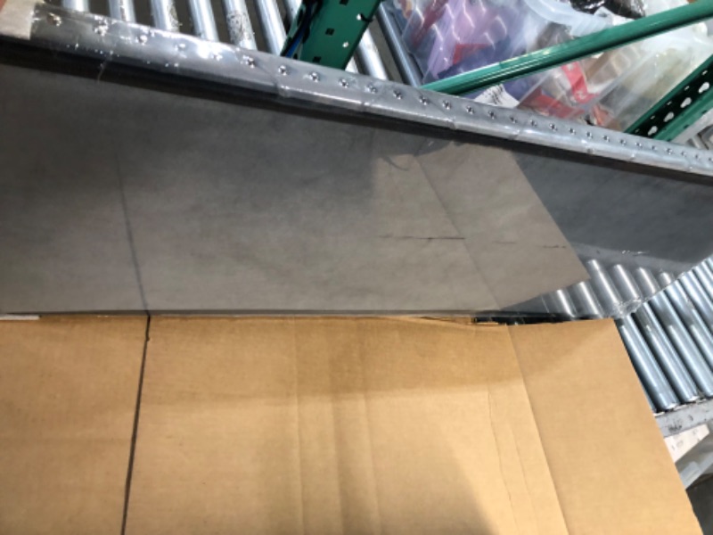 Photo 1 of **DAMAGE**
B FSOBEIIALEO Storage Ottoman Bench, Folding Tufted Ottomans with Storage, Extra Large 140L Storage Chest Storage Boxes Footrest Bench for Bedroom, Luxury Velvet Fabric 43 Inches Grey Grey 43.3x15.7x15.7 inches