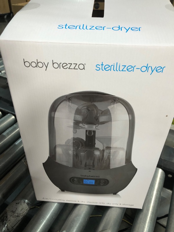 Photo 2 of Baby Brezza Baby Bottle Sterilizer and Dryer Machine – Electric Steam Sterilization - Universal Fit - Pacifiers, Glass, Plastic, and Newborn Feeding Bottles, Charcoal