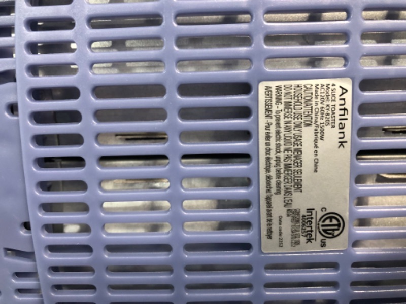 Photo 1 of Anfilank 4-Slice Toaster, Retro Toaster with Long Extra-Wide Slots and Removable Tray, Cancel/Bagel/Reheat Function, 6 Shape Options, BPA free(Grey)