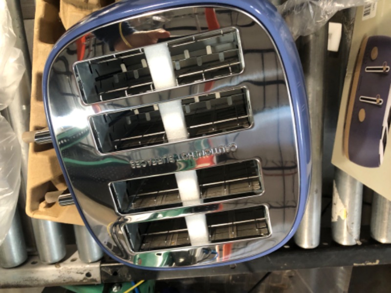 Photo 1 of Anfilank 4-Slice Toaster, Retro Toaster with Long Extra-Wide Slots and Removable Tray, Cancel/Bagel/Reheat Function, 6 Shape Options, BPA free(Grey)