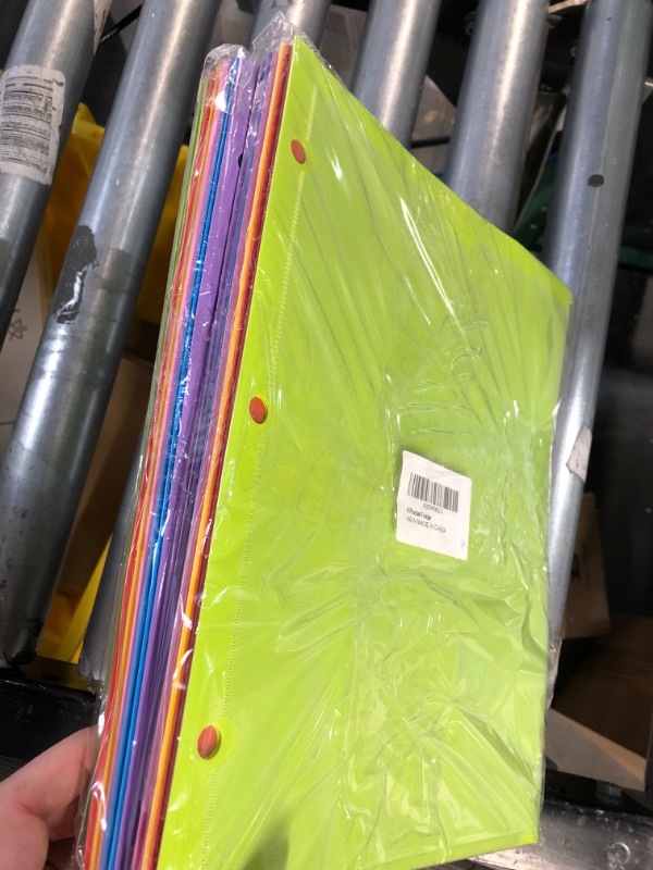 Photo 2 of JISUSU Heavy Duty Plastic 4 Pocket Folder with Clear Front Pocket and 3 Holes- (12 Folders)