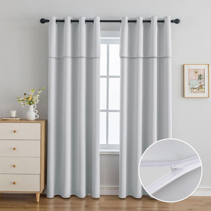 Photo 1 of *****STOCK IMAGE FOR SAPLE*****
Black - Blackout Curtains for Bedroom 96 Inch Long,Grommet Window Curtains,Thermal Insulated Curtain Drapes for Living Room, (52Wx96L inch 2 Panels) 52Wx96L Black