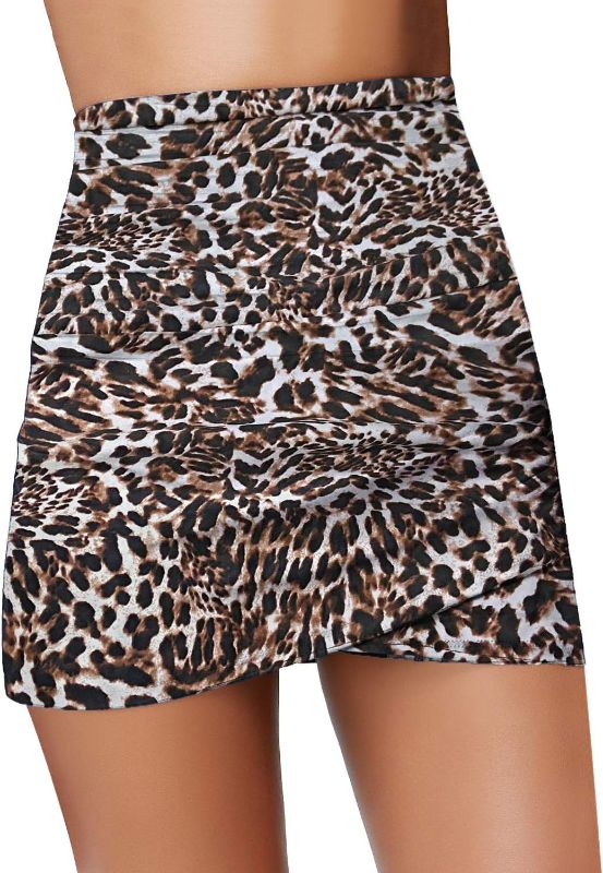 Photo 1 of GRAPENT Women's High Waisted Bikini Bottoms Ruched Swimsuit Tulip Hem Swim Skirt 3XL