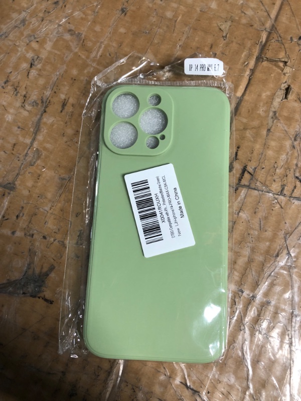 Photo 1 of DTBG Compatible with iPhone 14 Pro Max 6.7 Inches Case, Light and Smooth Liquid Soft Silica Gel Box, Military Grade Shockproof Protection(Matcha Green)