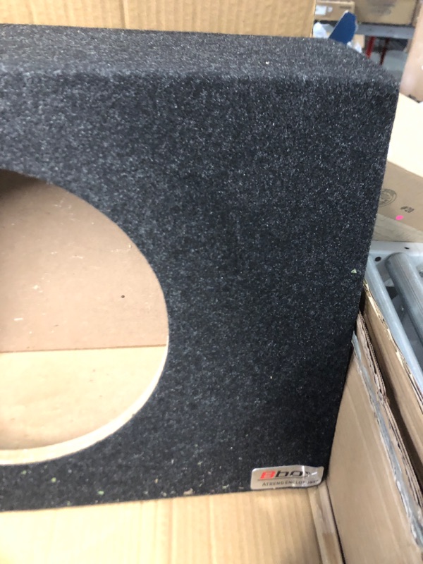 Photo 3 of Bbox Dual Sealed 12 Inch Subwoofer Enclosure - SPL Tuned Car Subwoofer Boxes & Enclosures - Premium Subwoofer Box Improves Audio Quality, Sound & Bass - Nickel Finish Subwoofer Terminals - Charcoal 12" DUAL