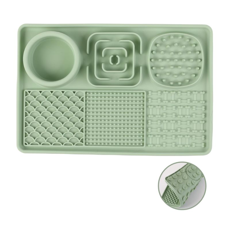 Photo 1 of  Silicone Interactive Pet Food Mat Feeding Licking Pad