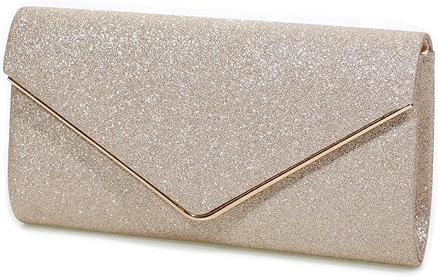 Photo 1 of Evening Bag Clutch Purses with Chain (Gold)