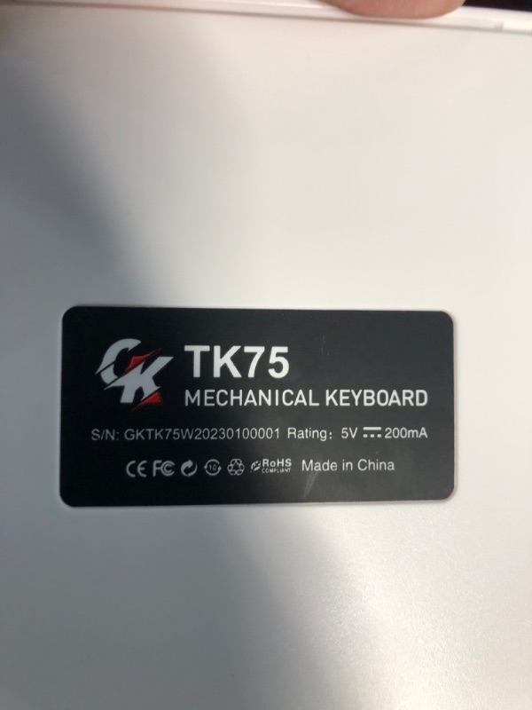 Photo 2 of GK GAMAKAY TK75 75% Mute Mechanical Keyboard with Knob Control, Hot Swap RGB Bluetooth 5.0/2.4GHz 