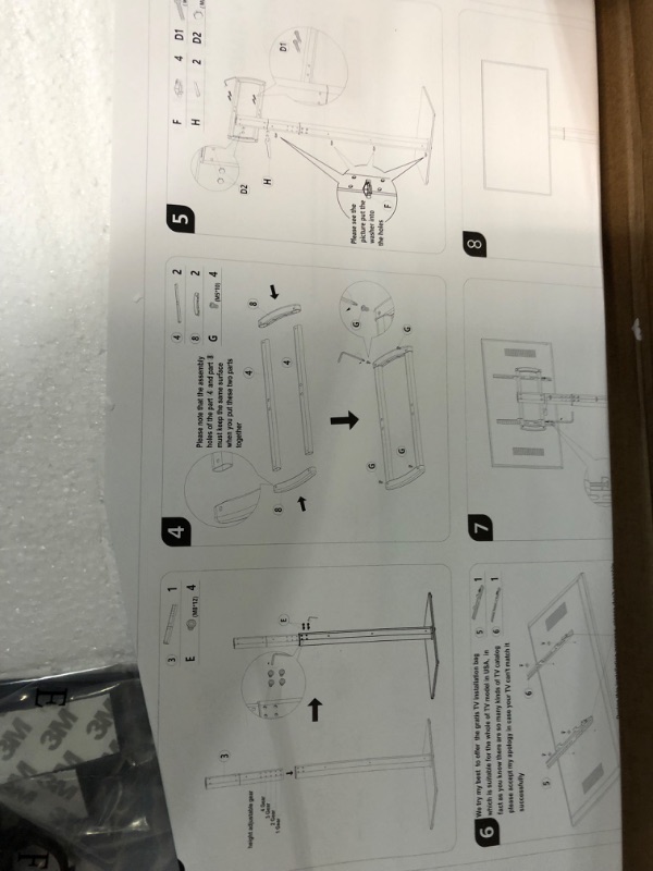 Photo 1 of Universal Floor TV Stand with Mount 80 Degree Swivel 