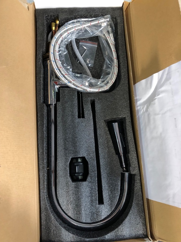 Photo 1 of SATICO Single One Hole Single Handle Kitchen Faucet Chrome Polished Faucet